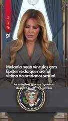 Melania Trump se desmarca de Epstein em discurso surpresa na Casa Branca e reacende polêmica