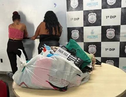 Reviravolta na Avenida das Torres: Duas mulheres presas em flagrante após furto audacioso em loja de decoração em Manaus