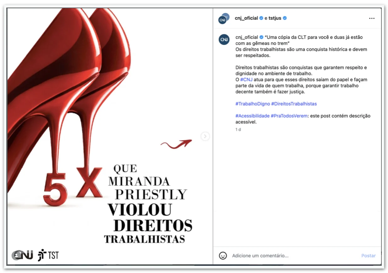 Justiça Brasileira Usa “O Diabo Veste Prada 2” Para Ensinar Direitos Trabalhistas e Conquista Histórica no Dia do Trabalho