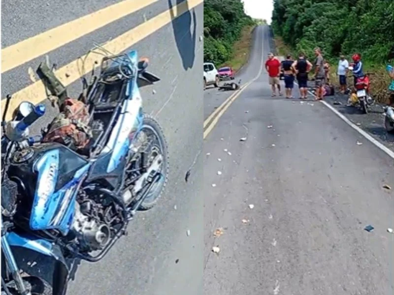 Motociclista perde parte da perna em grave acidente com caminhonete na AM-070; veja o que aconteceu