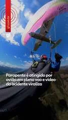 Parapentista sobrevive a colisão com avião na Áustria; vídeo chocante viraliza e piloto de Cessna pode ser preso