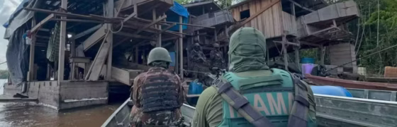 Operação Jaguaretê Destrói 6 Dragas Ilegais e Apreende Armas e Drogas no Rio Içá, Amazonas