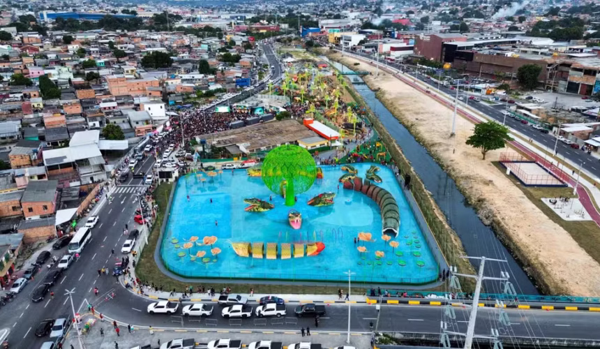 Praça Molhada do Gigantes da Floresta em Manaus fecha para manutenção essencial, veja quando reabre